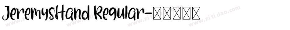 JeremysHand Regular字体转换